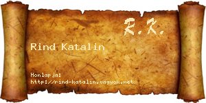 Rind Katalin névjegykártya